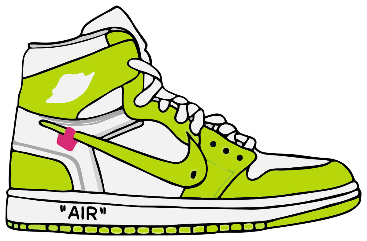 Air Shoe Green Sticker
