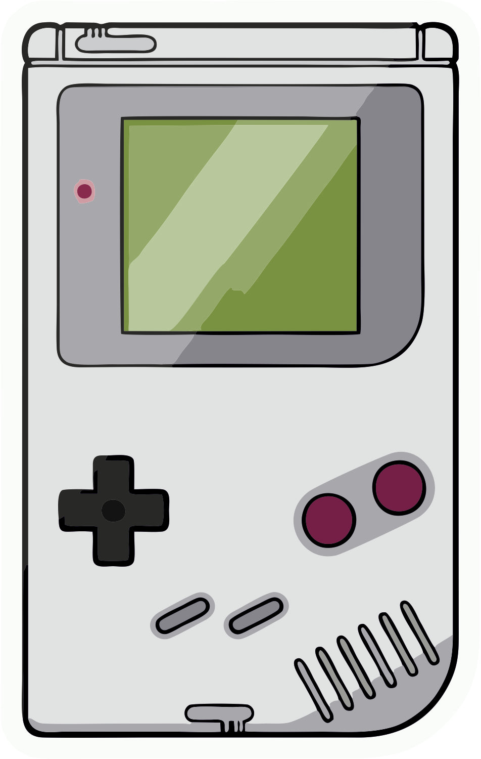 White Gameboy Sticker